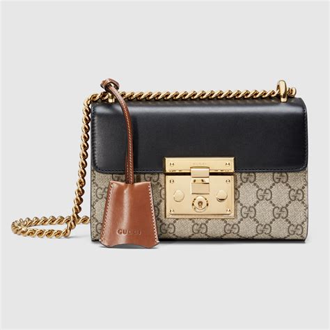 gucci padlock bag brown|genuine gucci padlock bag.